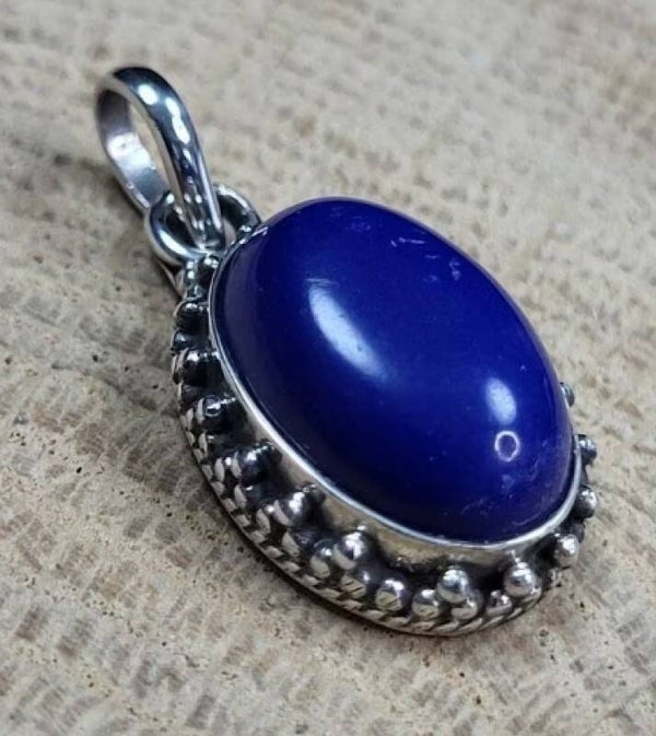 925 zilveren, hanger, Lapis Lazulli.