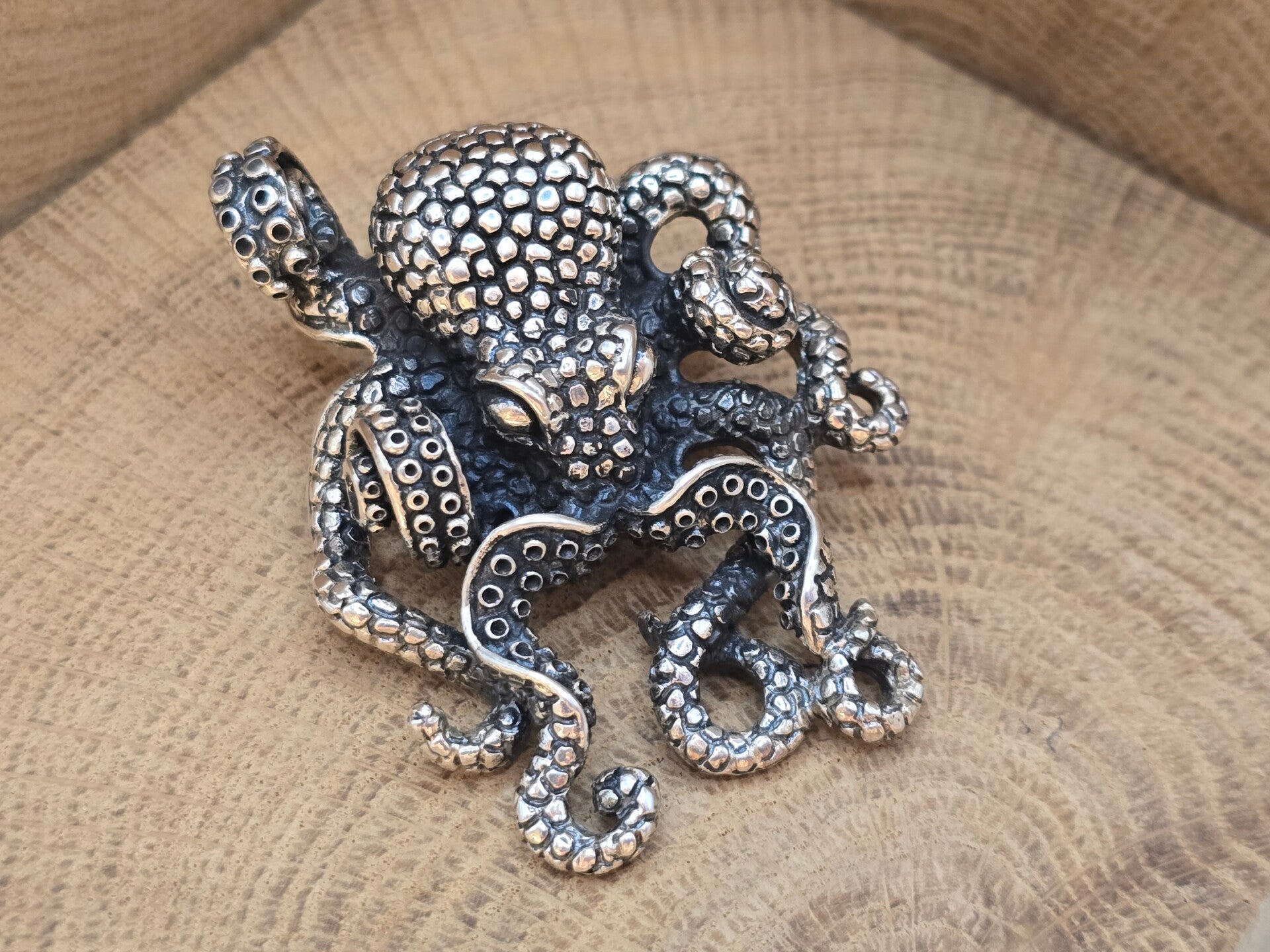 925 zilveren, ketting hanger kraken