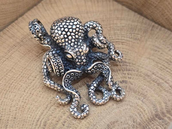 925 zilveren, ketting hanger kraken
