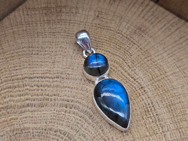 925 zilveren, ketting hanger met Labradoriet