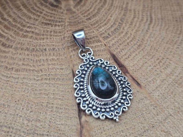 925 zilveren, hanger met Labradoriet