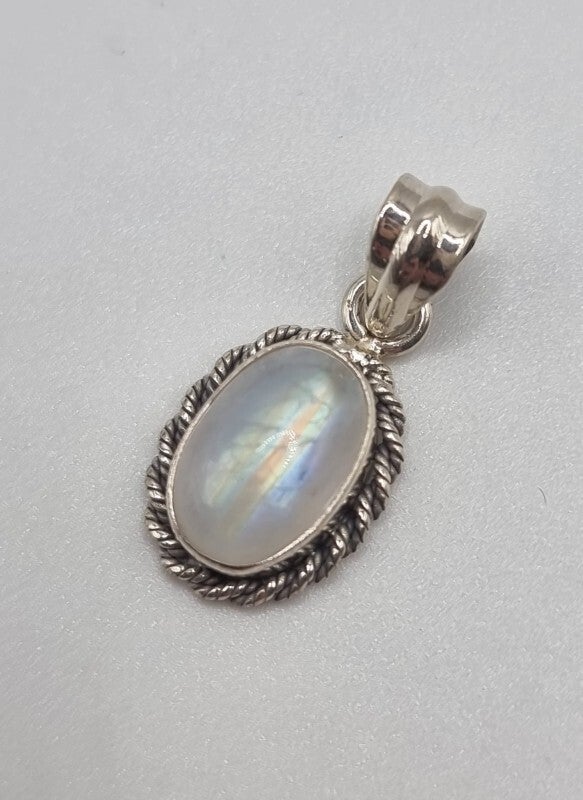 925 zilveren, hanger met Maansteen