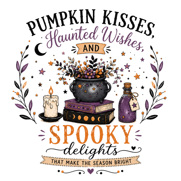 Pumpkin Kisses, Haunted Wishes, and Spooky delights that make the season bright - Witch Sprüche