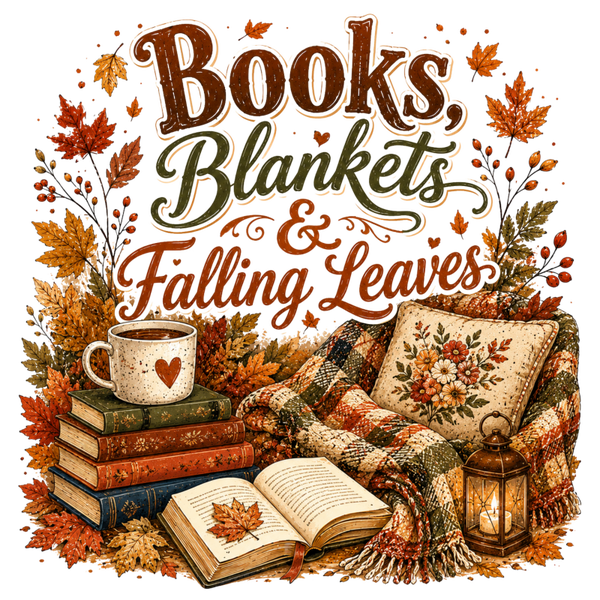 Books, Blankers & Falling Leaves - Herbst Sprüche