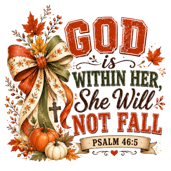 God is Within her, She will not Fall - Herbst Sprüche