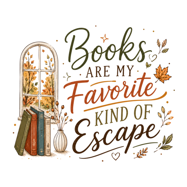 Books are my Favrite Kind of Escape - Herbst Sprüche