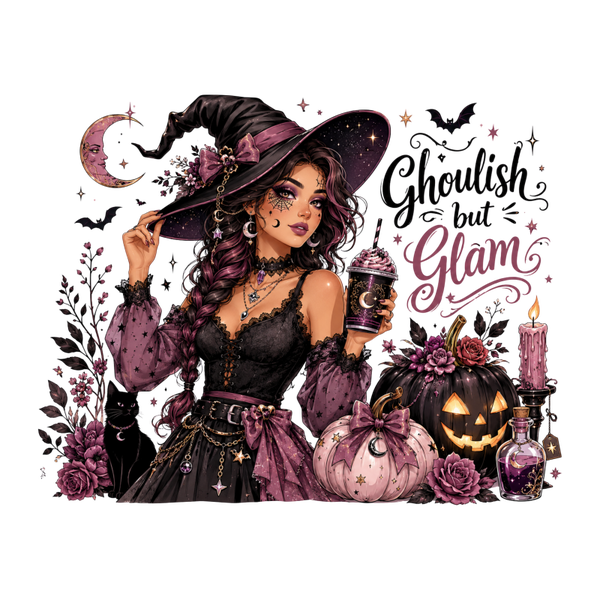 Ghoulish but Glam - Witch Sprüche