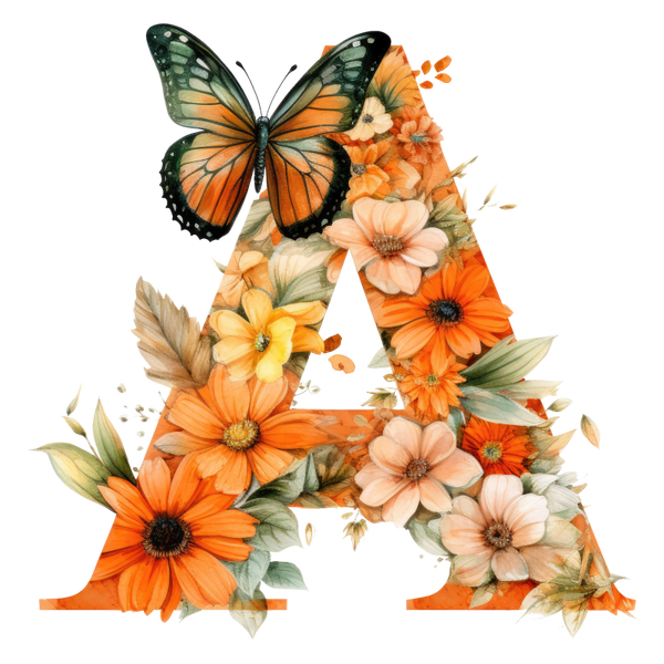 Flower Butterfly - Herbst Alphabet