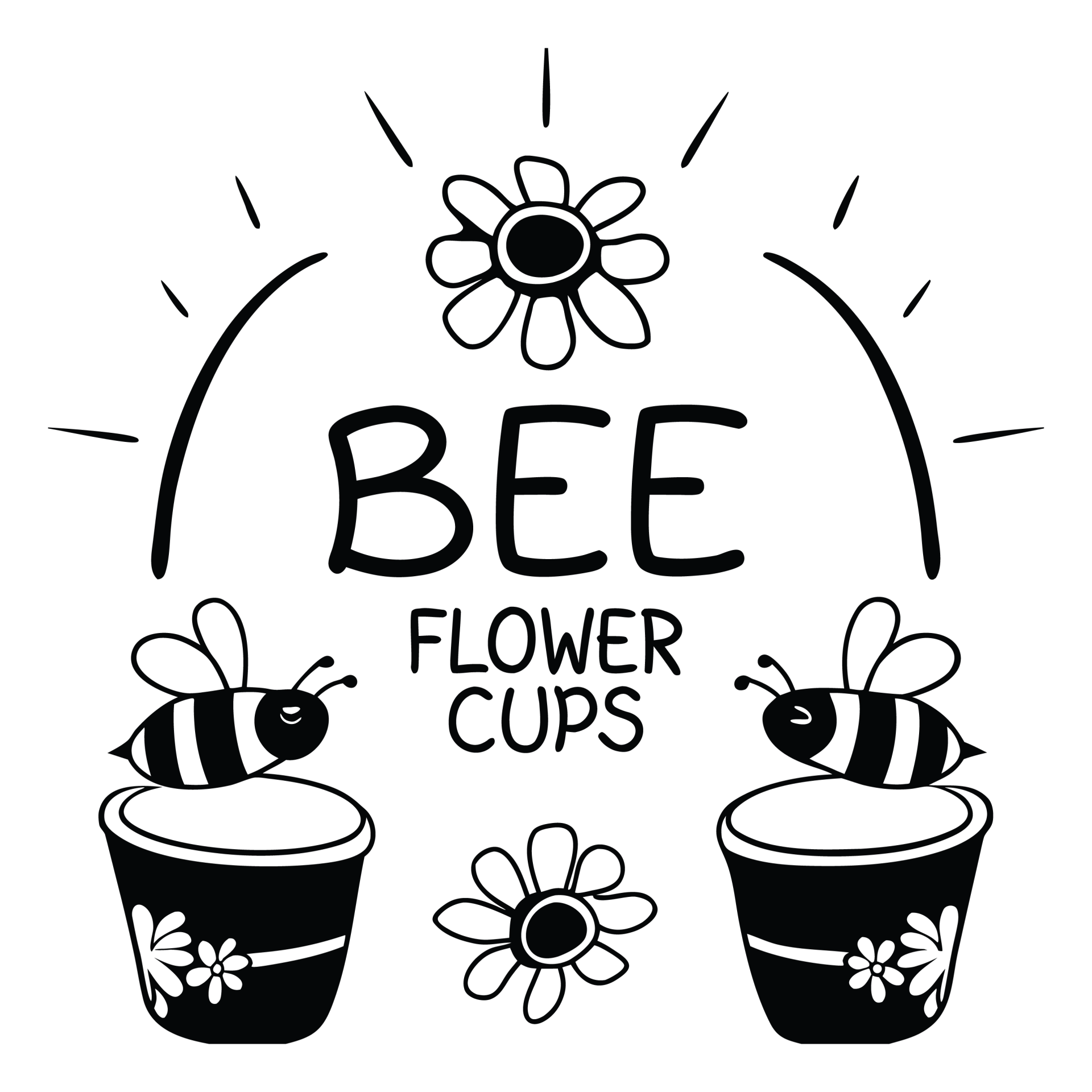 Bee Flower Cups - Herbst Sprüche