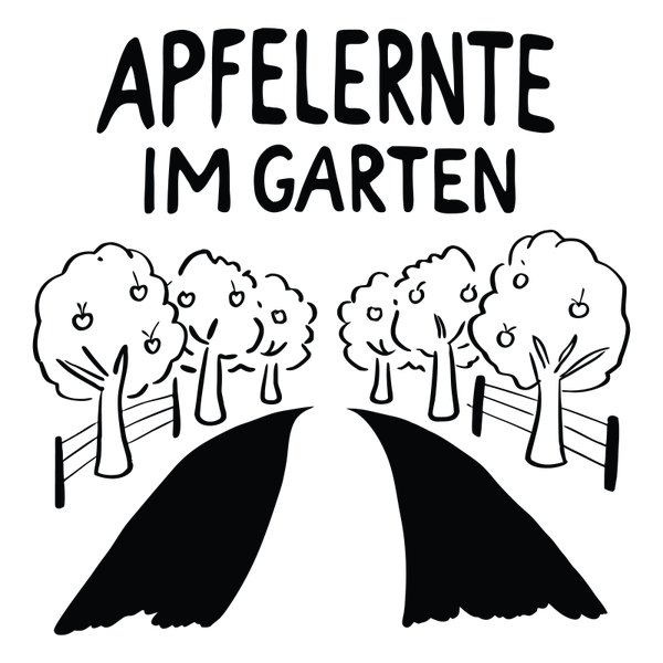 Apfelernte im Garten - Herbst Sprüche