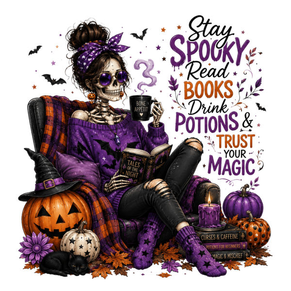 Stay Spooky Read Books Drink Potions & Trust your Magic - Witsch Sprüche