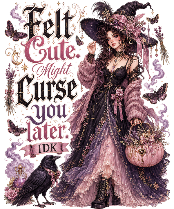 Felt Cute. Might Curse you later. IDK - Witch Sprüche