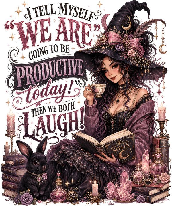 I Tell myself "We Are" going to be Prosuctive today! Then we both Laugh! - Witch Sprüche