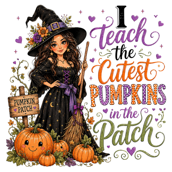 I teach the Cutest Pumpkings in the Patch - Witch Sprüche