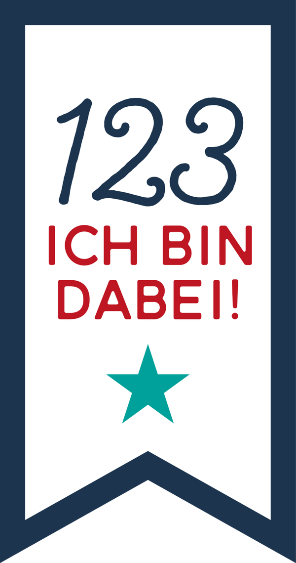 123 Ich bin dabei! - Einschulung Sprüche