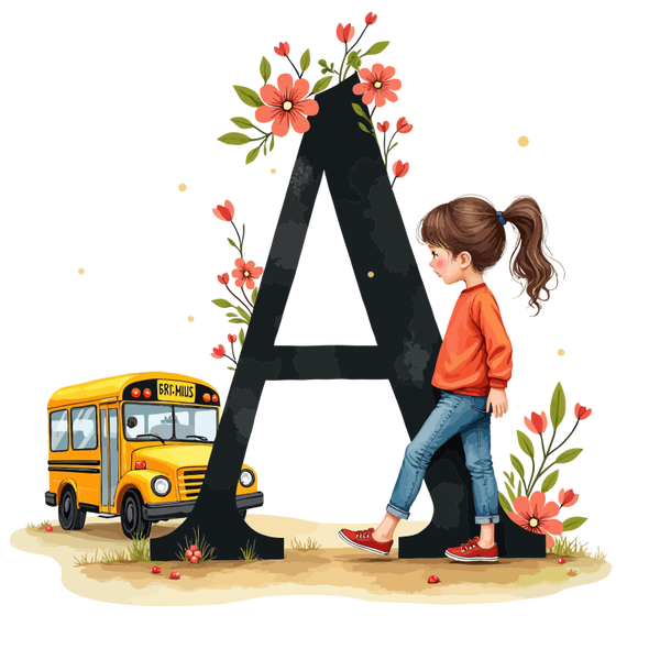 Bus Girl - Einschulung Alphabet