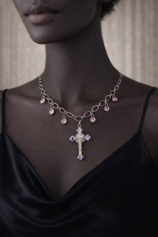 Collier Rose de Lumière
