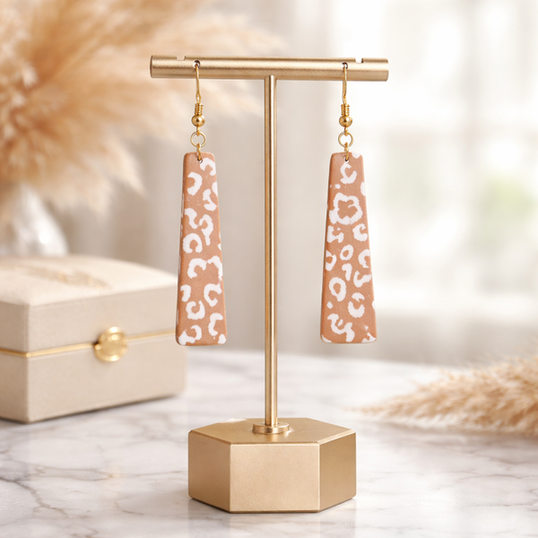 Leopard Print Statement Earrings