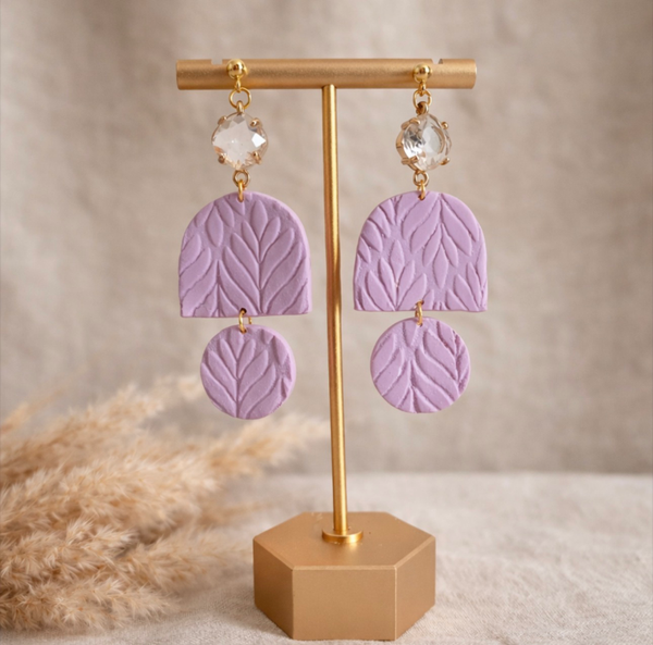 Lilac Clay Dangles