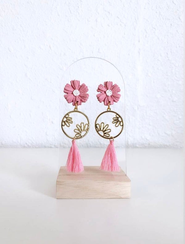 Pink Statement Earrings