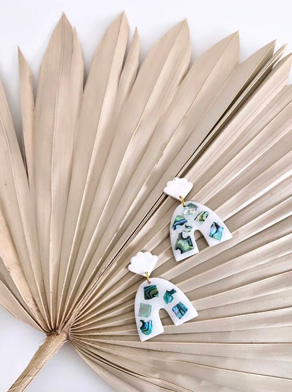 White Arches With Real Shells