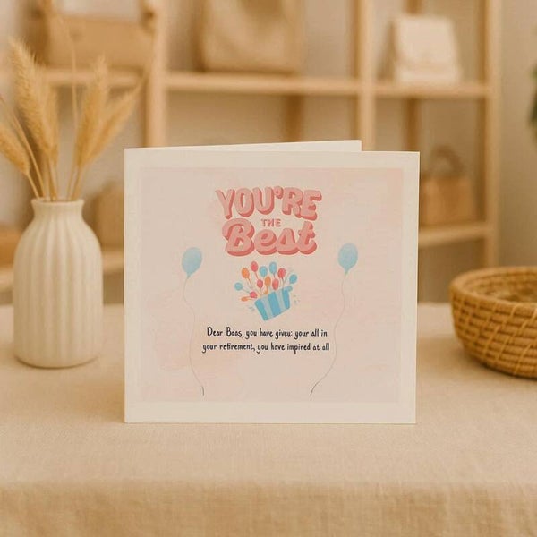 Boss Retirement Card — Bold & Heartfelt