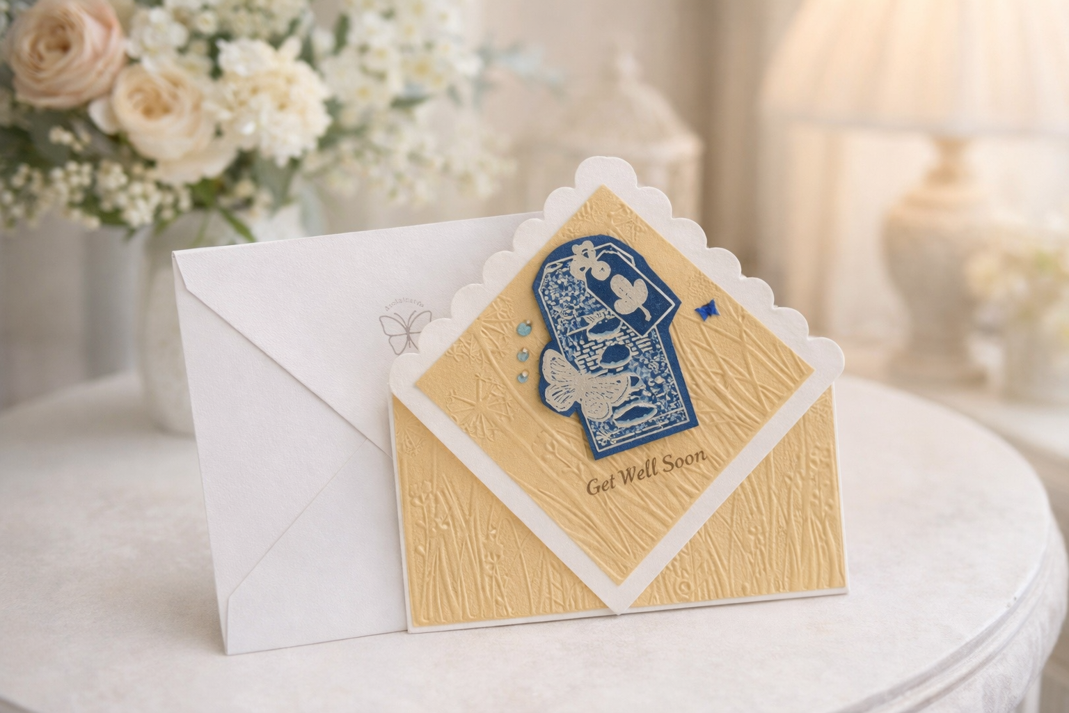 Butterfly Wishes – Handmade Get Well Card with Fold-Out Design
