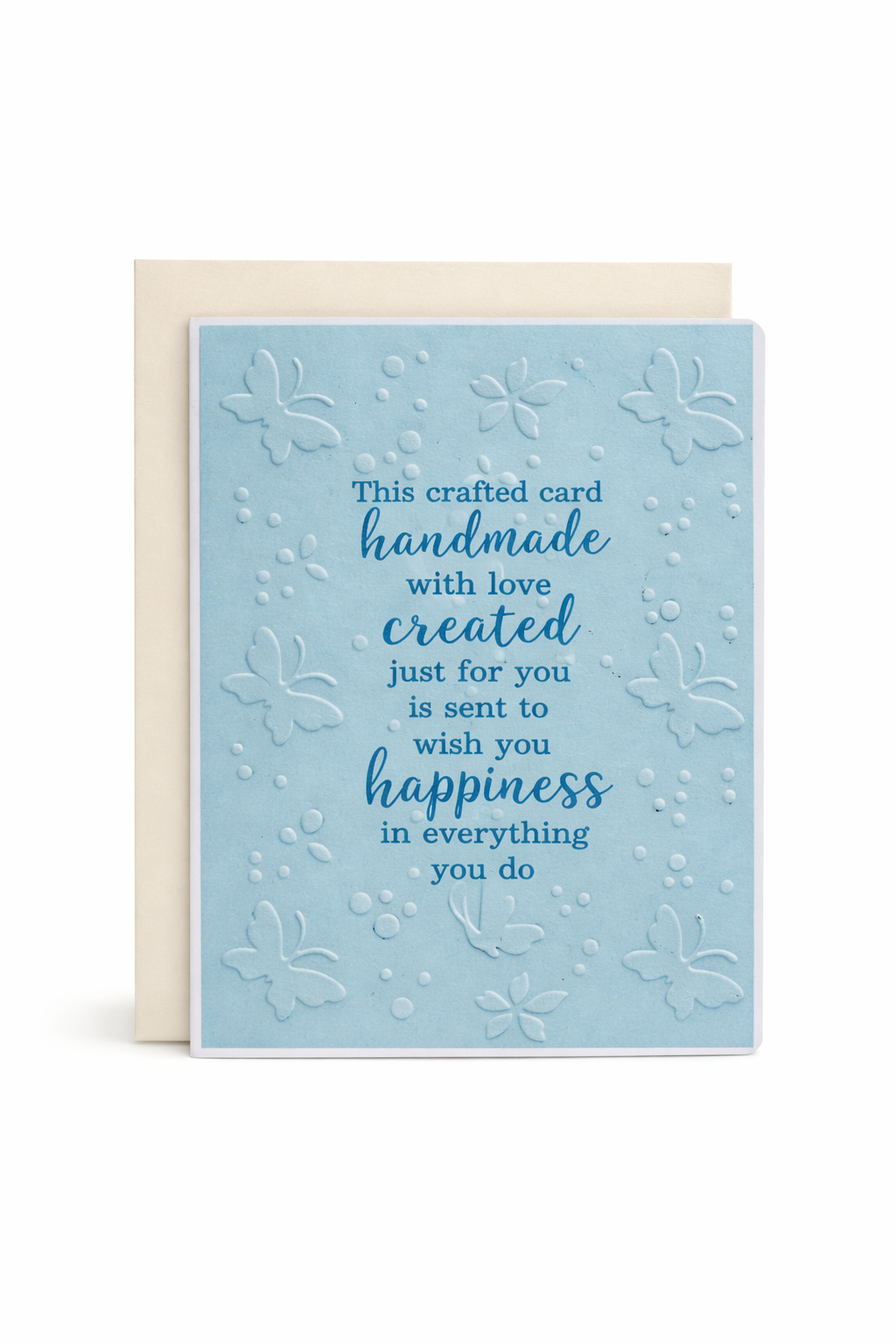 Butterfly Wishes – Handmade Embossed Card
