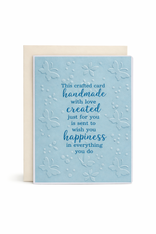 Butterfly Wishes – Handmade Embossed Card