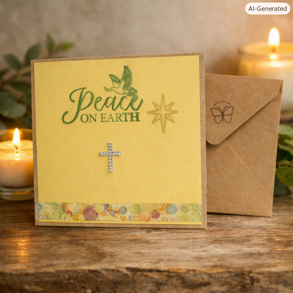 Peace on Earth – Handmade Faith Card