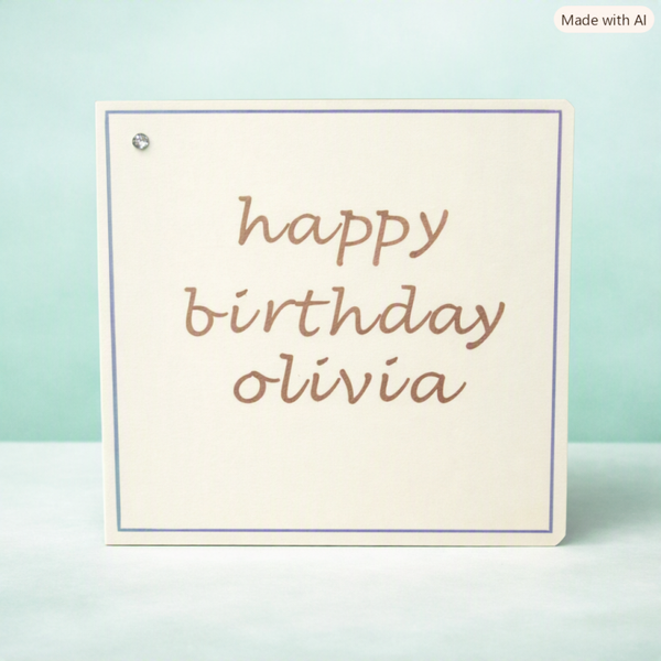 Personalised Cream Pastel Birthday Card – Olivia