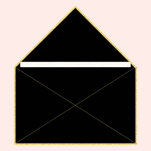“A birthday message popping out of a black envelope, symbolising celebration and greeting cards.”