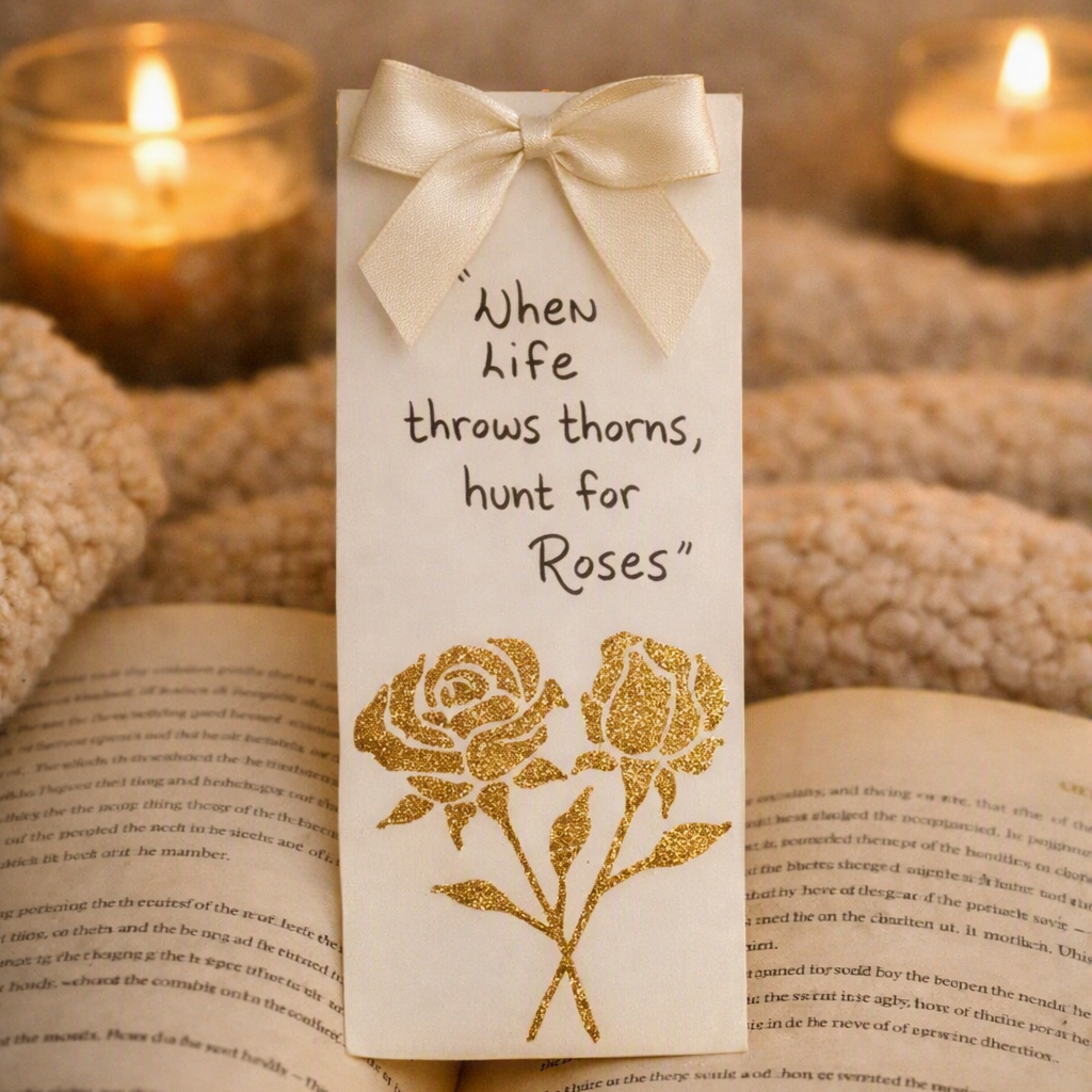 Hunt for Roses – Handmade Bookmark