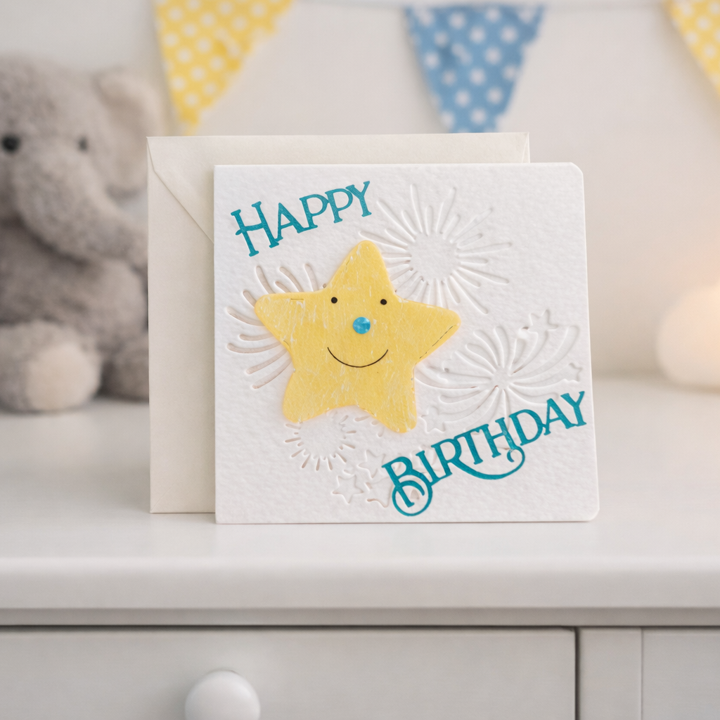 Smiling Star Birthday Card