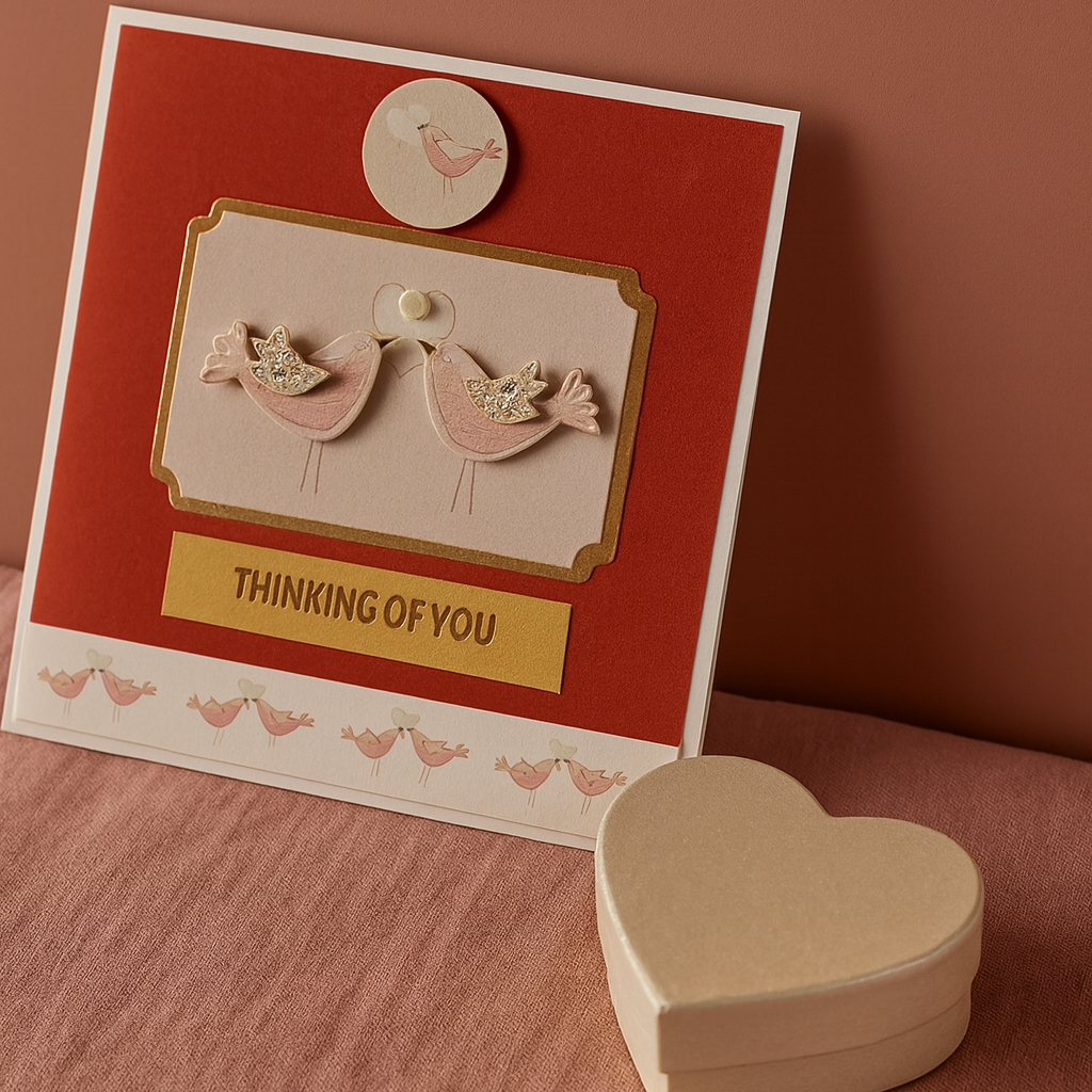 “Thinking of You” Handmade Bird Card