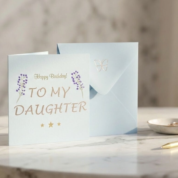 Handmade To My Daughter Birthday Card