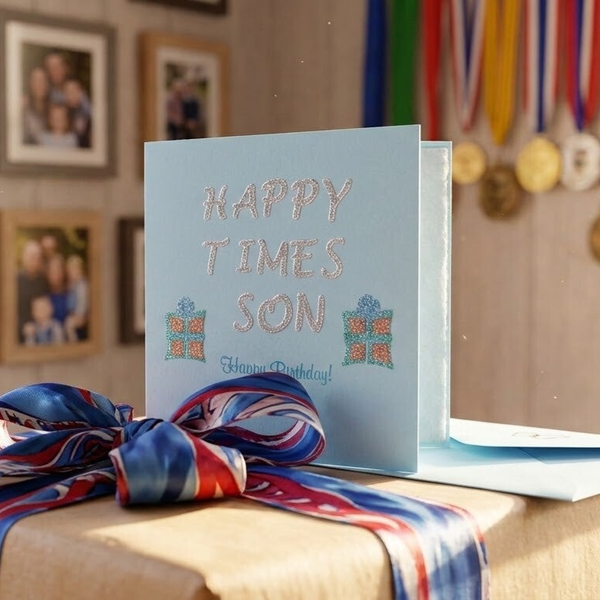 Personalised To My Son Birthday Card