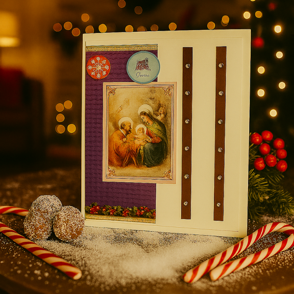 Cream-Backed Nativity Card