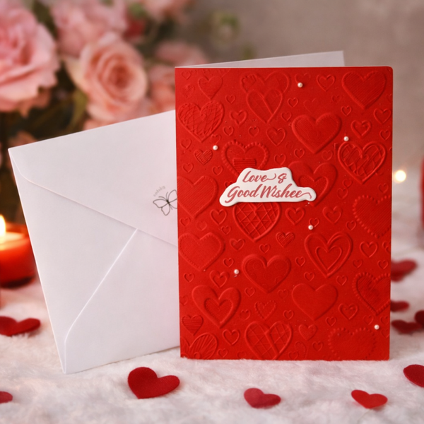 Love & Good Wishes – Handmade Valentine’s Card