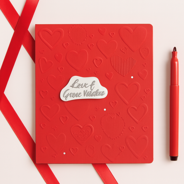 Love & Good Wishes Embossed Heart Card