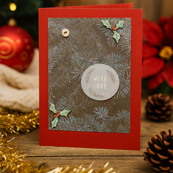 WITH LOVE – Handmade Christmas Card New