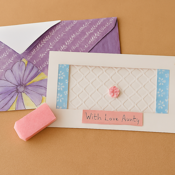 With Love, Aunty – Handmade Card & Envelope Set