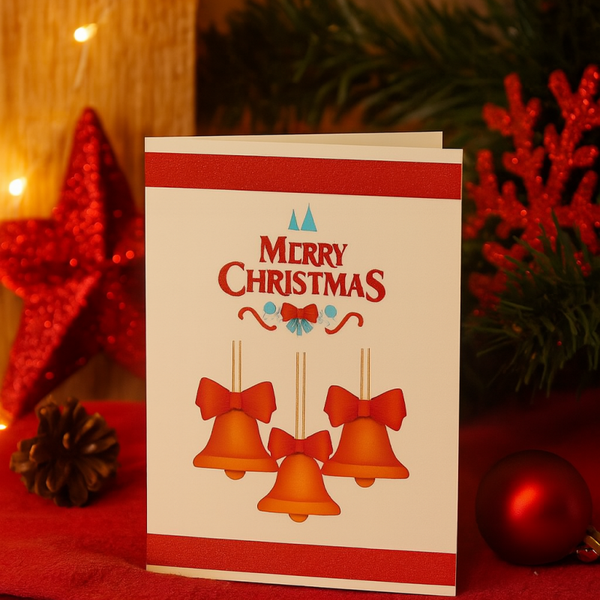 Golden Bells Christmas Card