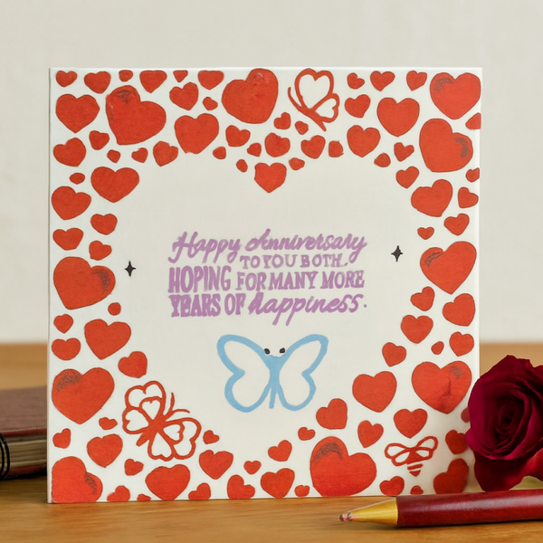 Happy Anniversary – The Joy in My Life Card (with Secret Garden Postcard)