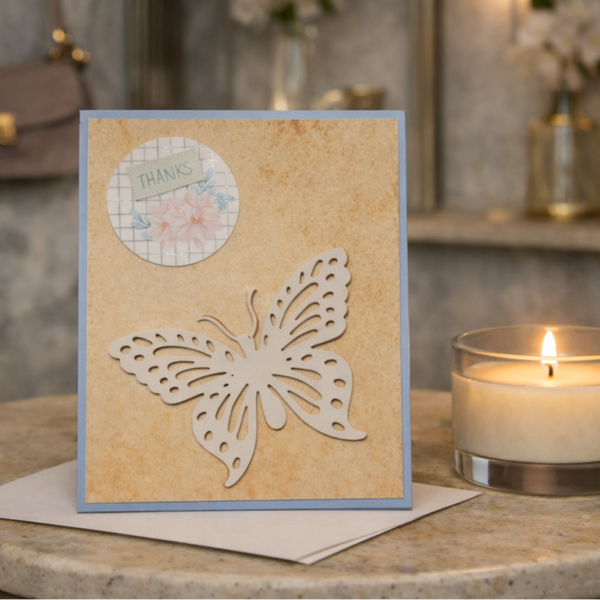 THANKS Butterfly Pocket Card