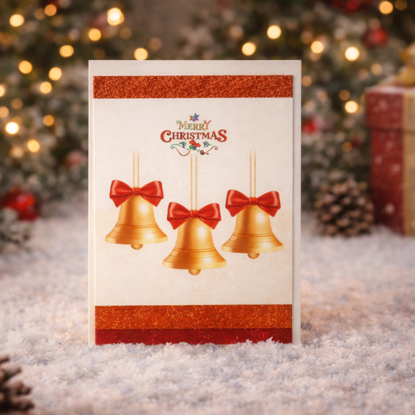Golden Bells Christmas Card