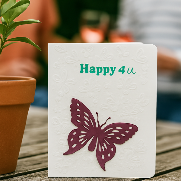 Joyful Flight – “Happy 4u” Butterfly Card
