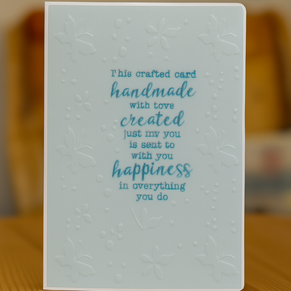 Butterfly Wishes – Handmade Embossed Card