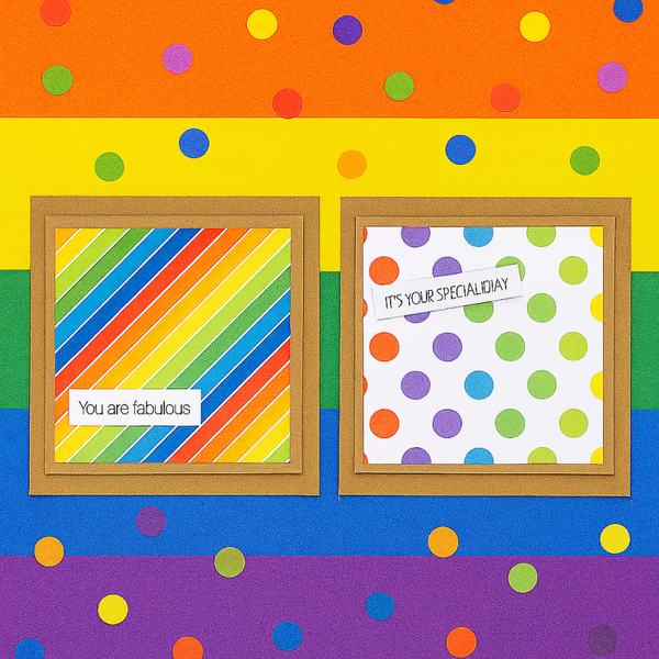 Rainbow Mini-Pack – Handmade LGBTQ+ Greeting Cards (3x3 Set)
