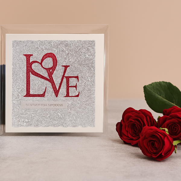LOVE Glitter Hearts Card